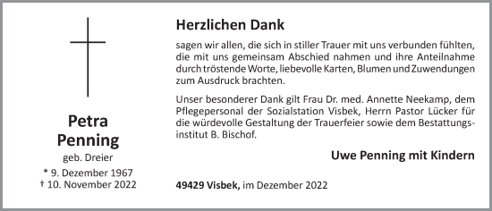 Anzeige von Petra Penning von OM-Medien