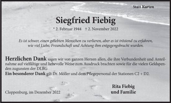 Anzeige von Siegfried Fiebig von OM-Medien