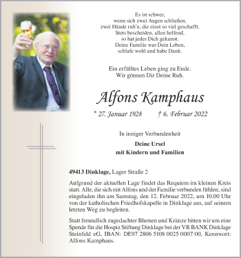 Anzeige von Alfons Kamphaus von OM-Medien