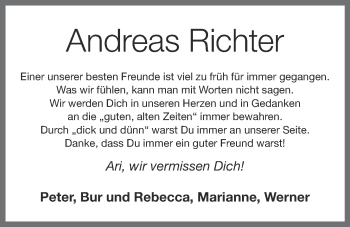 Anzeige von Andreas Richter von OM-Medien