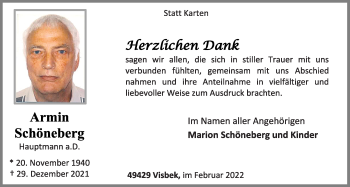 Anzeige von Armin Schöneberg von OM-Medien