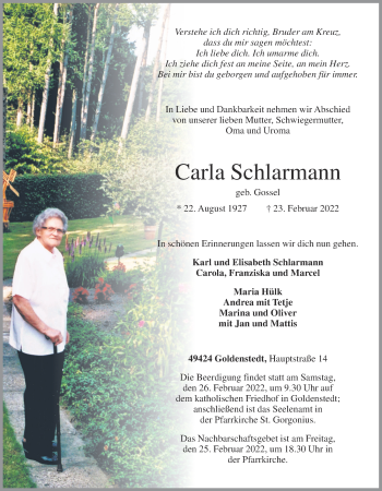 Anzeige von Carla Schlarmann von OM-Medien