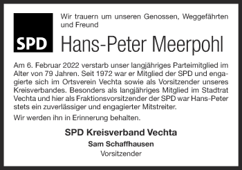 Anzeige von Hans-Peter Meerpohl von OM-Medien