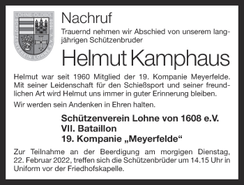 Anzeige von Helmut Kamphaus von OM-Medien