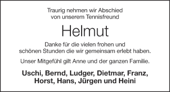 Anzeige von Helmut Lehmkuhl von OM-Medien