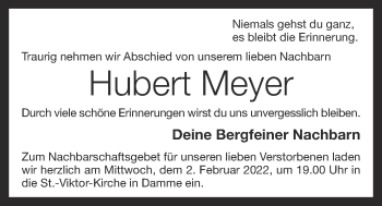 Anzeige von Hubert Meyer von OM-Medien