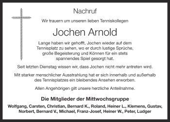 Anzeige von Jochen Arnold von OM-Medien