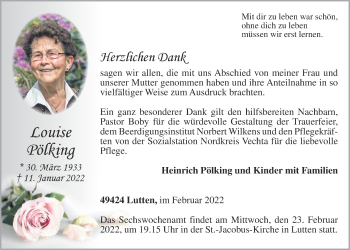 Anzeige von Louise Pölking von OM-Medien