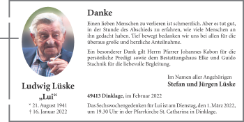 Anzeige von Ludwig Lüske von OM-Medien