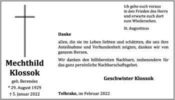 Anzeige von Mechthild Klossok von OM-Medien