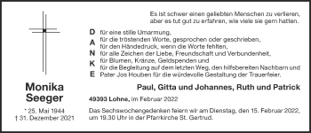 Anzeige von Monika Seeger von OM-Medien