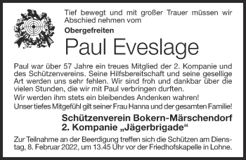 Anzeige von Paul Eveslage von OM-Medien