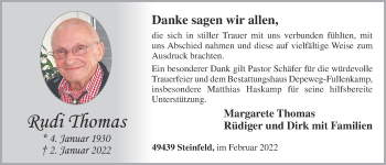 Anzeige von Rudi Thomas von OM-Medien