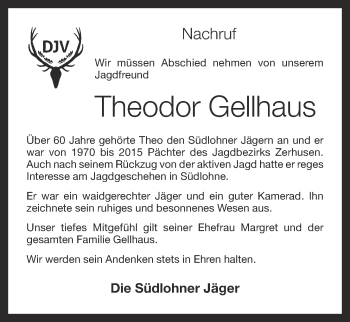 Anzeige von Theo Gellhaus von OM-Medien
