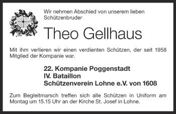Anzeige von Theo Gellhaus von OM-Medien