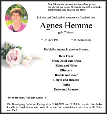 Anzeige von Agnes Hemme von OM-Medien