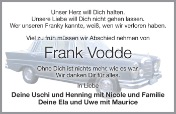 Anzeige von Frank Vodde von OM-Medien