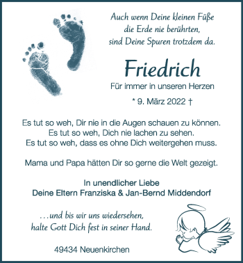Anzeige von Friedrich  von OM-Medien
