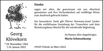 Anzeige von Georg Klövekorn von OM-Medien
