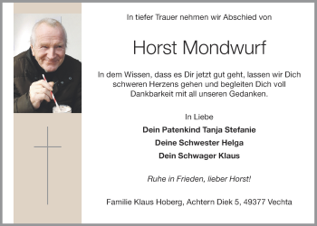Anzeige von Horst Mondwurf von OM-Medien