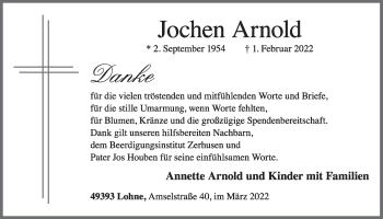 Anzeige von Jochen Arnold von OM-Medien