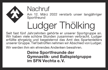 Anzeige von Ludger Thölking von OM-Medien