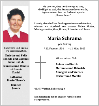 Anzeige von Maria Schrama von OM-Medien