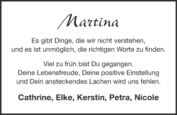 Anzeige von Martina Fischer von OM-Medien