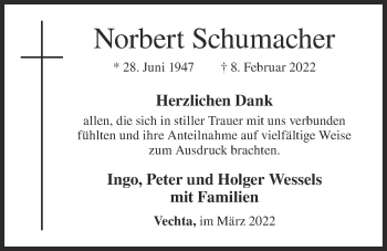 Anzeige von Norbert Schumacher von OM-Medien