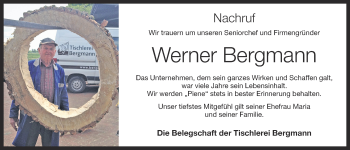 Anzeige von Werner Bergmann von OM-Medien