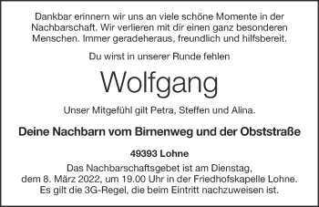 Anzeige von Wolfgang Haskamp von OM-Medien