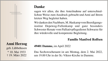 Anzeige von Anni Herzog von OM-Medien