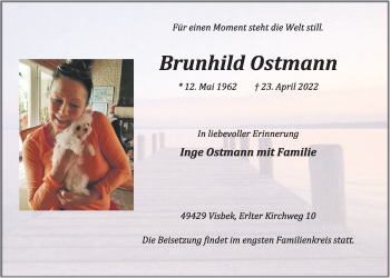 Anzeige von Brunhild Ostmann von OM-Medien