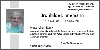 Anzeige von Brunhilde Linnemann von OM-Medien