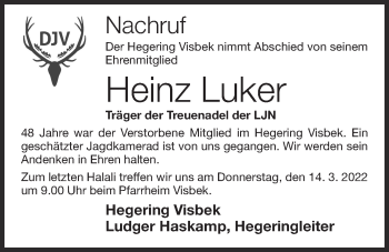 Anzeige von Heinz Luker von OM-Medien