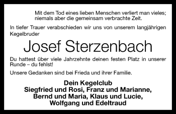 Anzeige von Josef Sterzenbach von OM-Medien