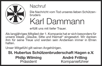 Anzeige von Karl Dammann von OM-Medien