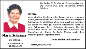 Anzeige von Maria Schrama von OM-Medien
