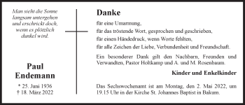 Anzeige von Paul Endemann von OM-Medien