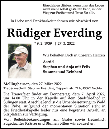 Anzeige von Rüdiger Everding von OM-Medien