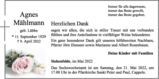 Anzeige von Agnes Mählmann von OM-Medien