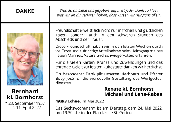 Anzeige von Bernhard kl. Bornhorst von OM-Medien