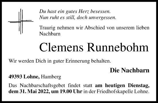 Anzeige von Clemens Runnebohm von OM-Medien