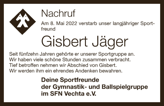 Anzeige von Gisbert Jäger von OM-Medien