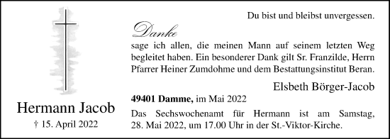 Anzeige von Hermann Jacob von OM-Medien