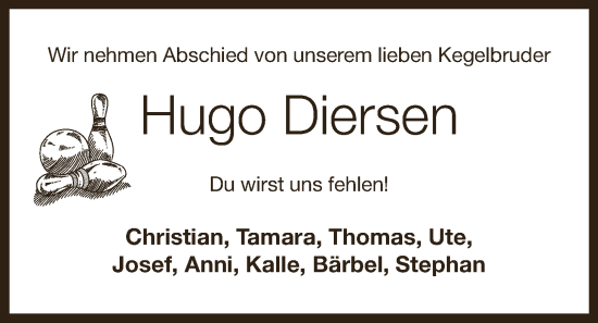 Anzeige von Hugo Diersen von OM-Medien