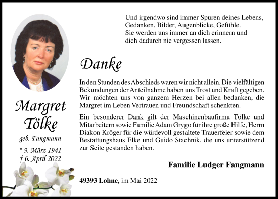 Anzeige von Margret Tölke von OM-Medien