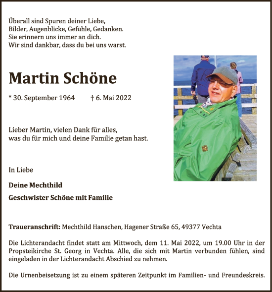 Anzeige von Martin Schöne von OM-Medien