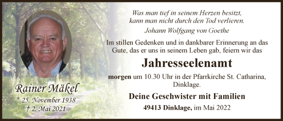 Anzeige von Rainer Mäkel von OM-Medien