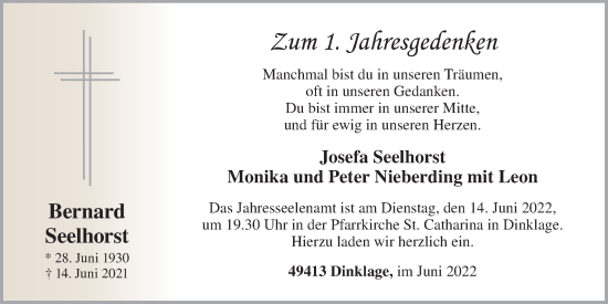 Anzeige von Bernard Seelhorst von OM-Medien